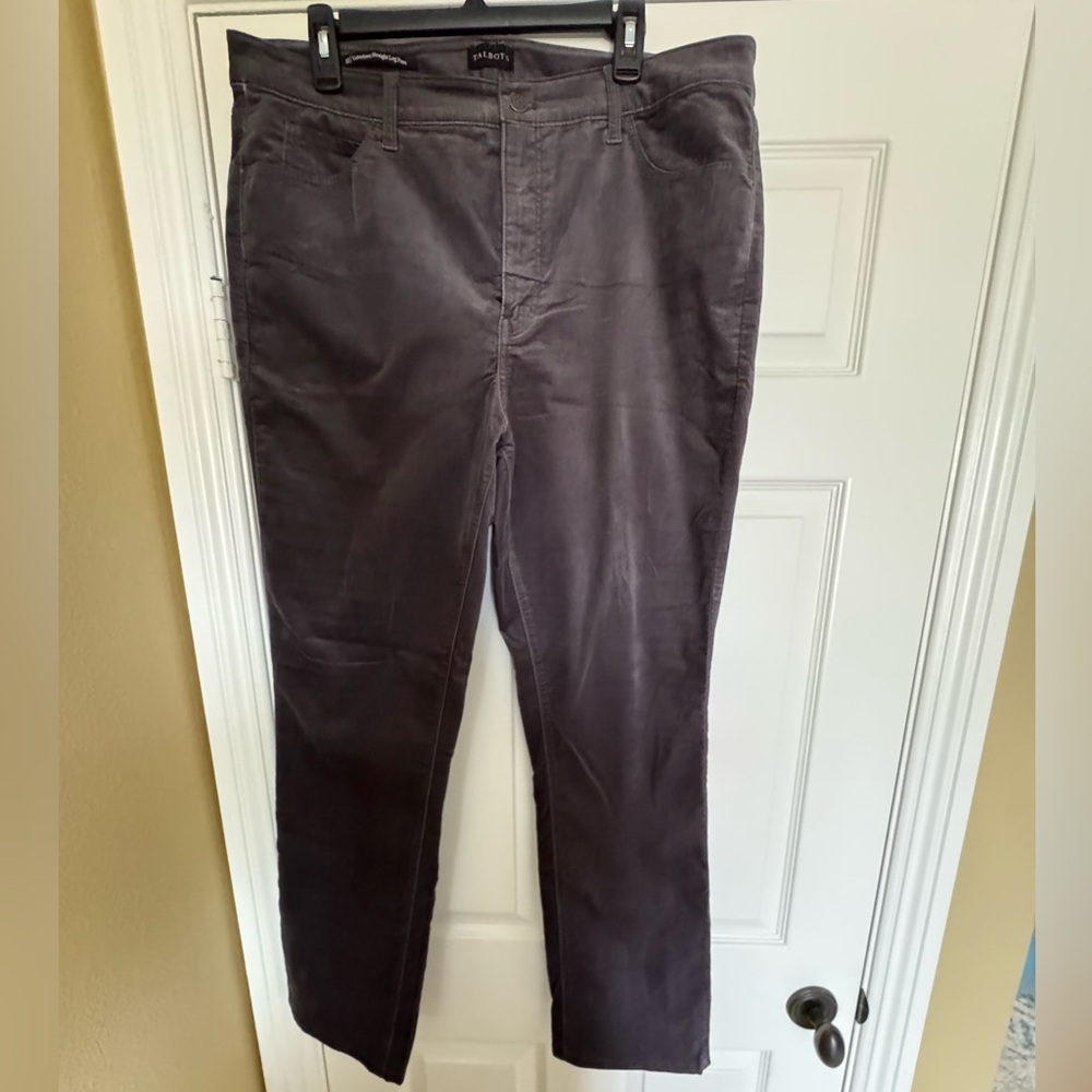 Talbots Velvet Grey Pants